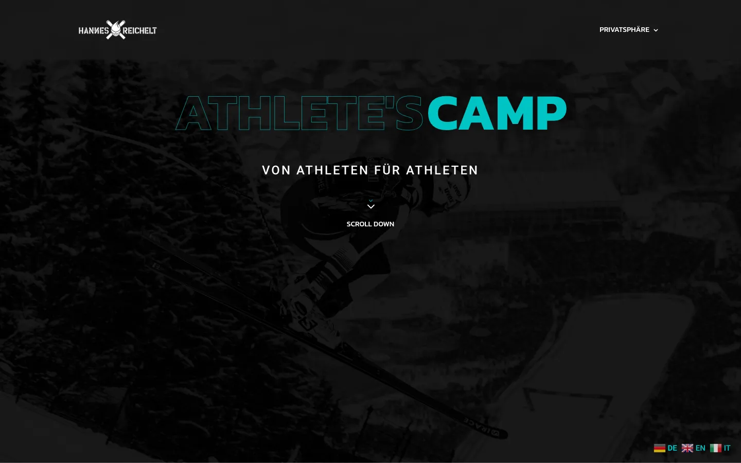 Startseite von Athlete’s Camp by Hannes Reichelt