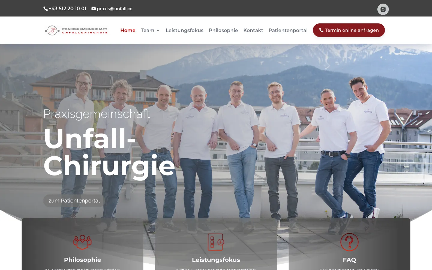 Startseite von Praxisgemeinschaft Unfallchirurgie